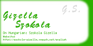 gizella szokola business card